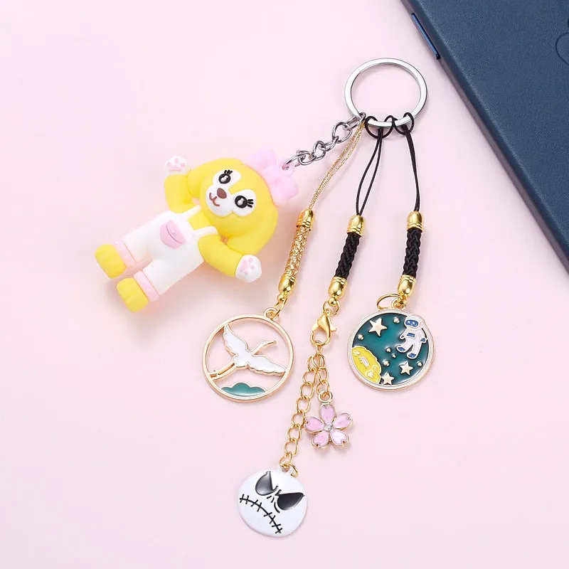 Animal Shape Charms Phone Strap Keychain
