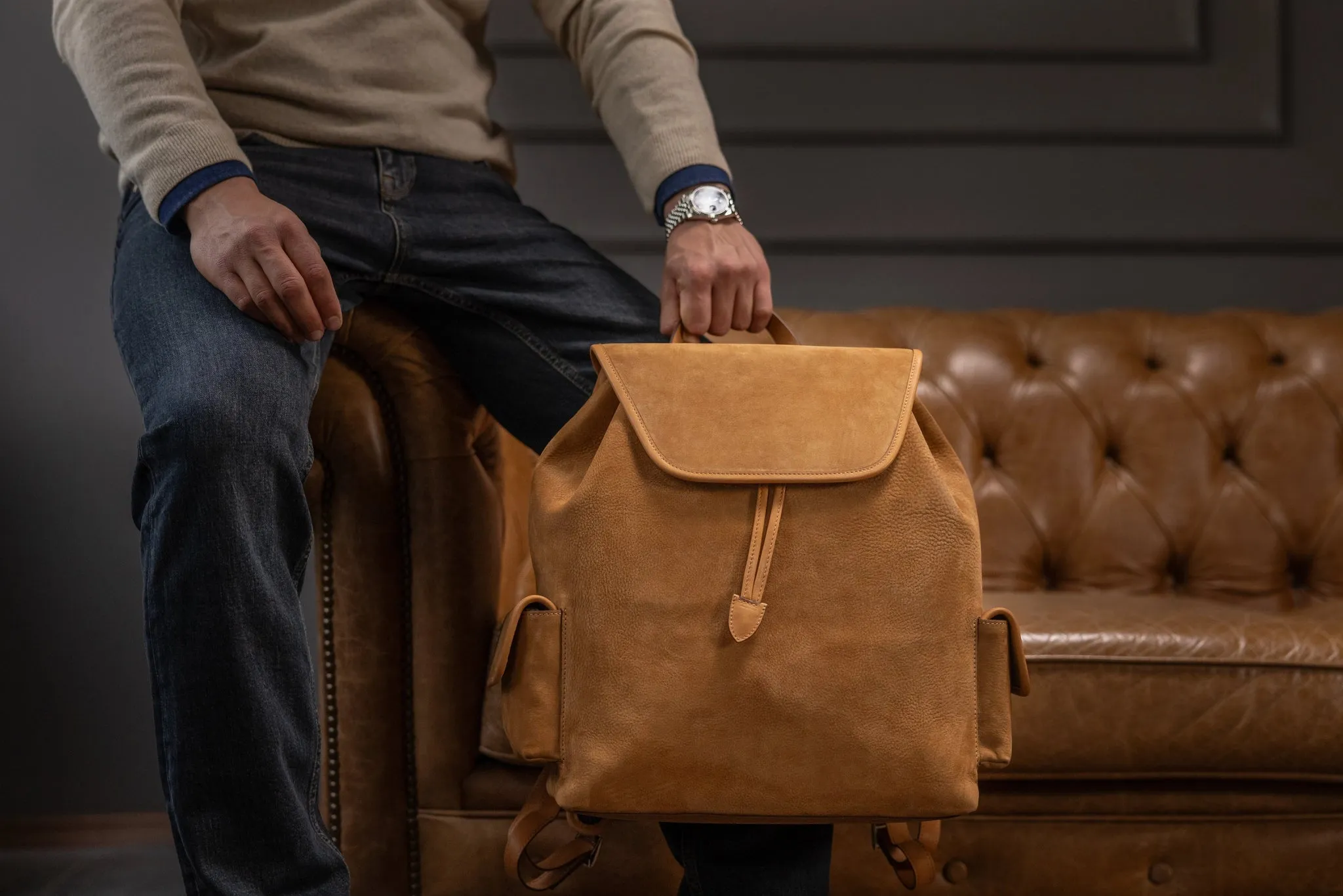 Backpack - Nubuck Camel 02