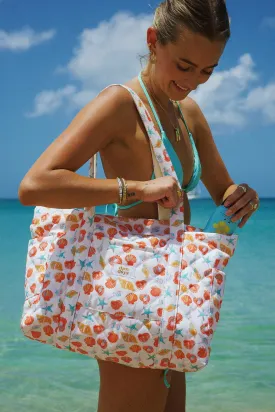 Beach Quilted Tote Bag