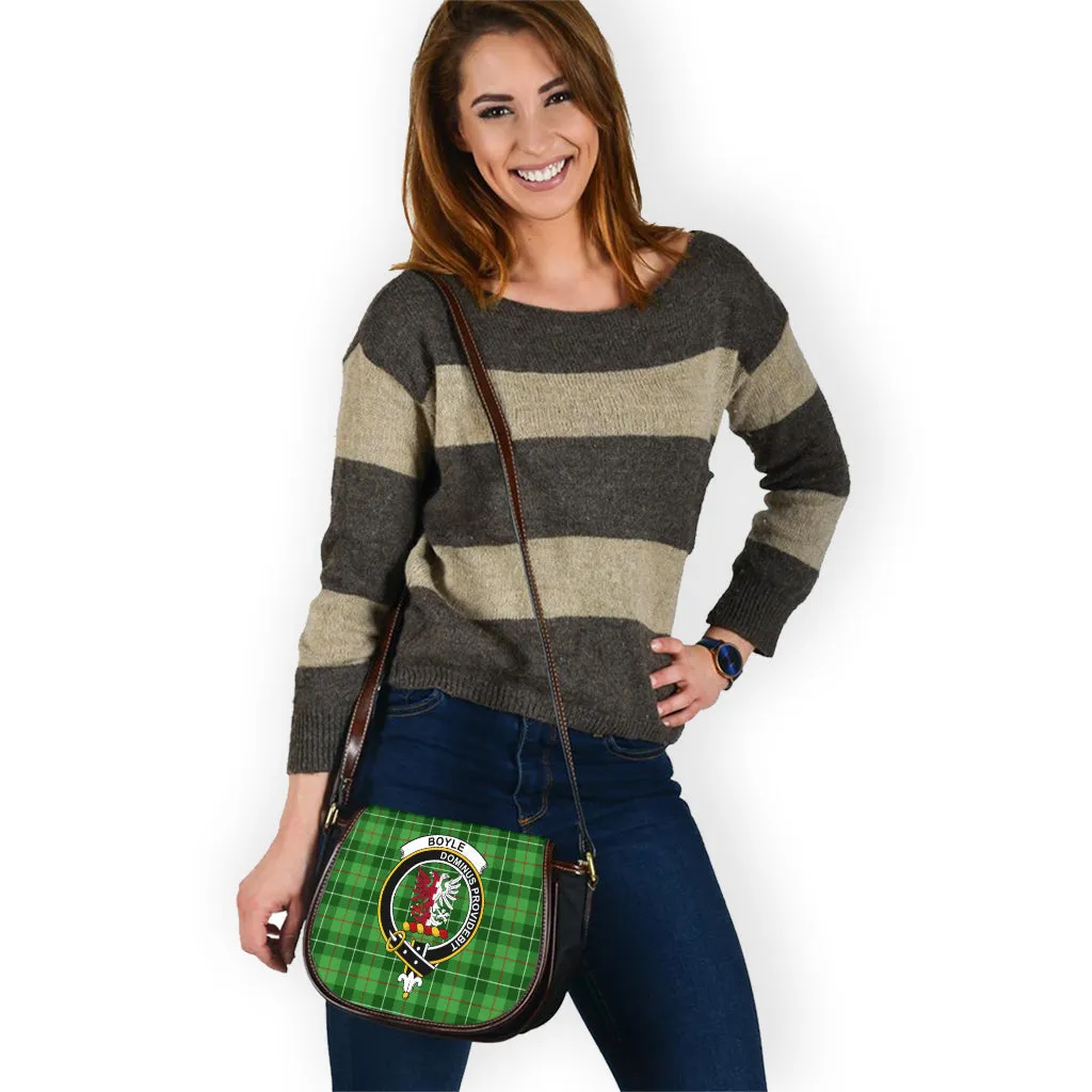 Boyle Tartan Saddle Bag with Family Crest