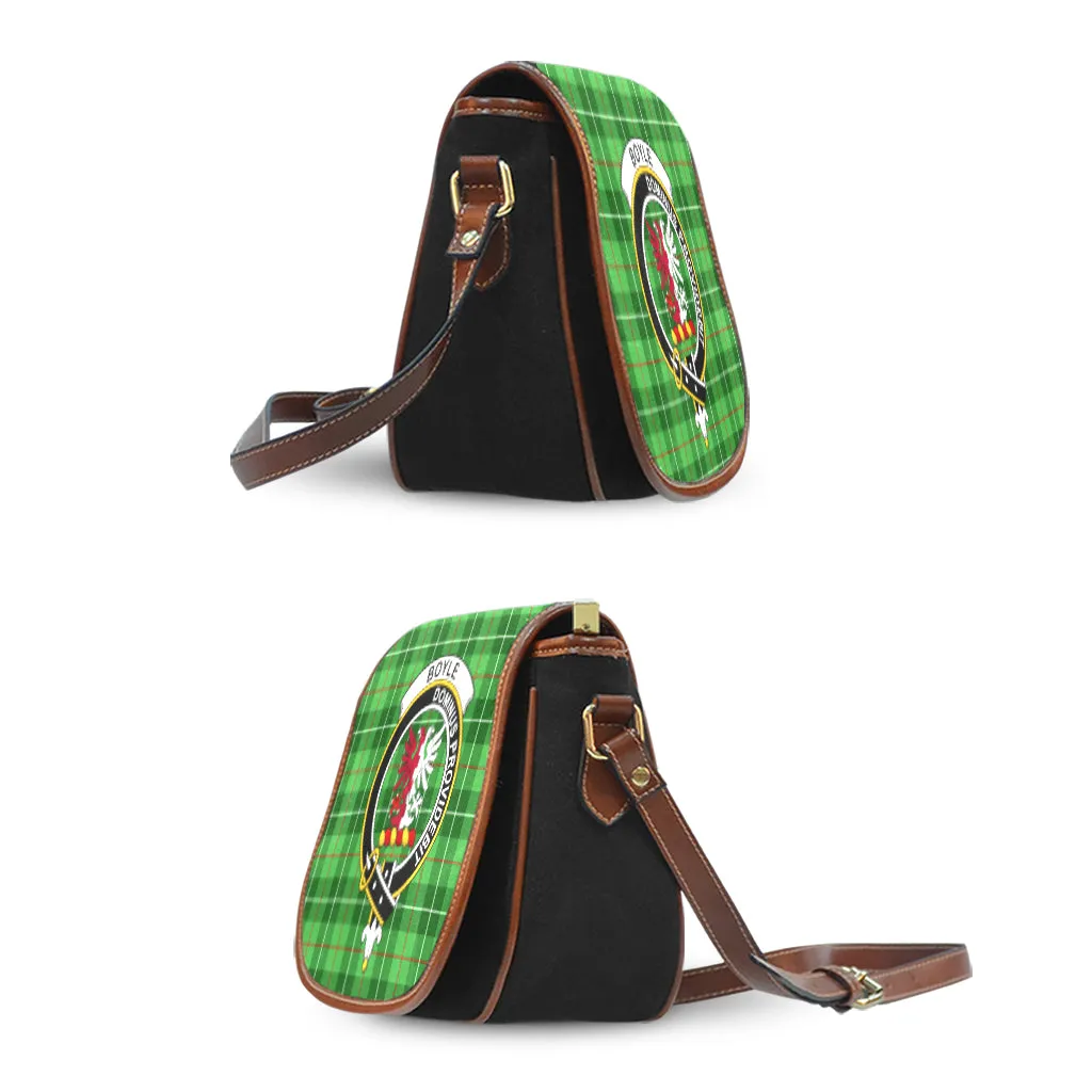 Boyle Tartan Saddle Bag with Family Crest