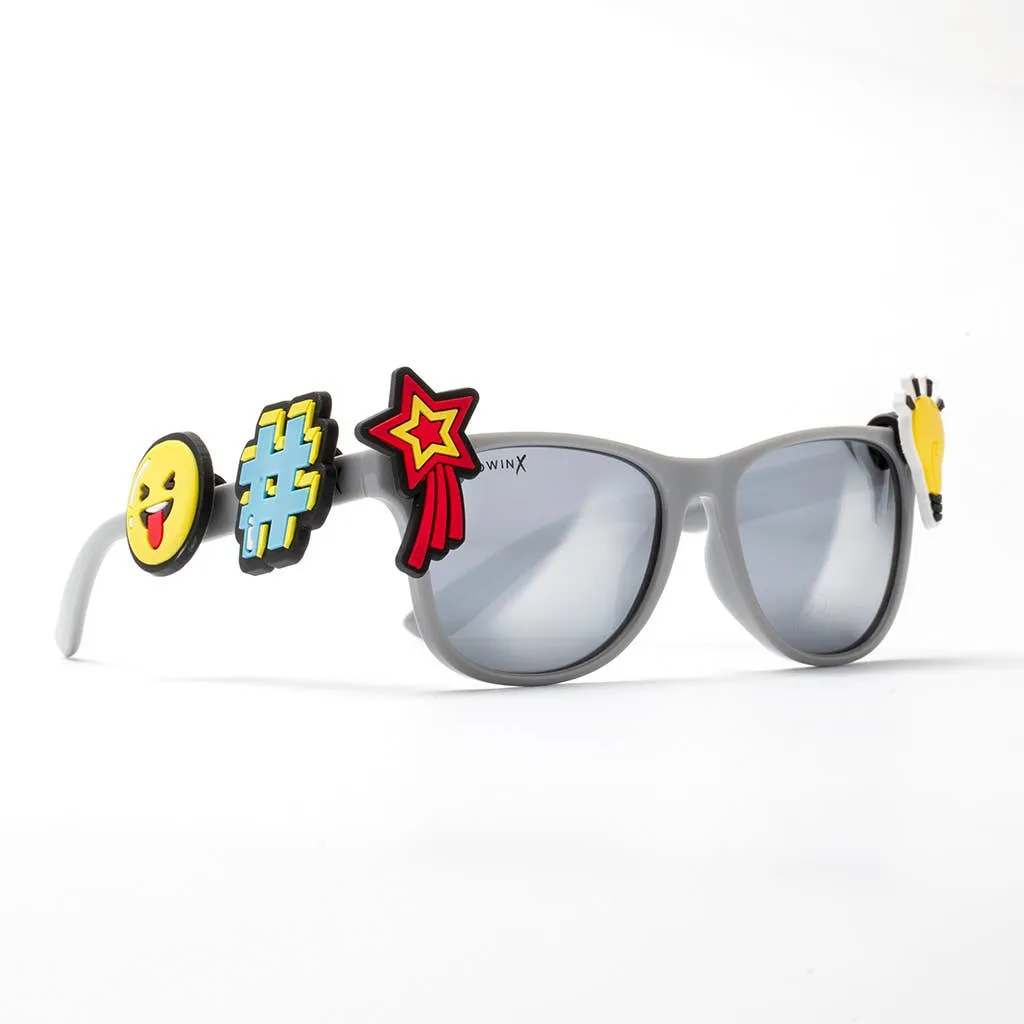 Children’s Grey Sunglasses & Charm Kit - Icons