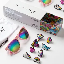 Children’s Pink Sunglasses & Charm Kit - Unicorn