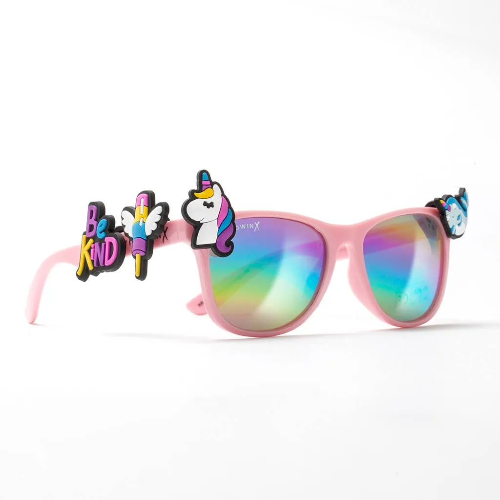 Children’s Pink Sunglasses & Charm Kit - Unicorn