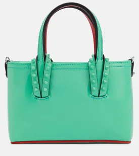 Christian Louboutin Cabata Nano Tote in Patent Leather, Green