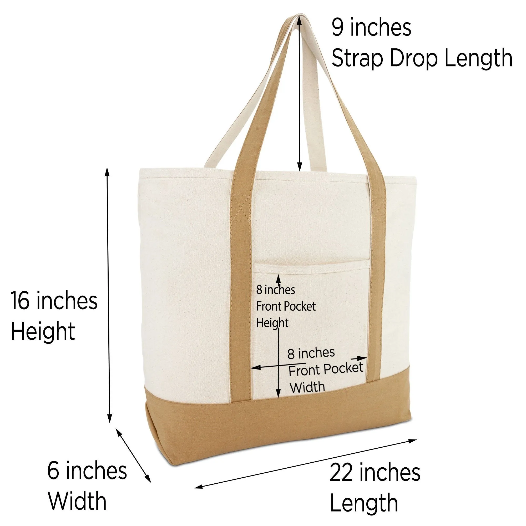 Dalix Tote Bag Satchel Shoulder Bags for Women Beach Totes Brown Ballent A-Z