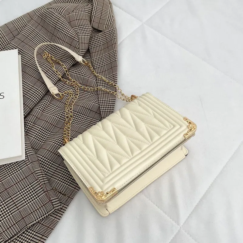 deanwangkt  BACK TO COLLEGE    Summer Fashion Solid Color Handbags For Women High Quality Soft Leather Small Shoulder Bags Designer Chain Trend Crossbody Bag