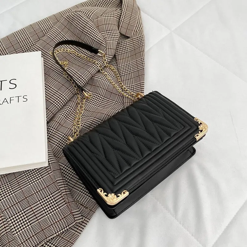 deanwangkt  BACK TO COLLEGE    Summer Fashion Solid Color Handbags For Women High Quality Soft Leather Small Shoulder Bags Designer Chain Trend Crossbody Bag