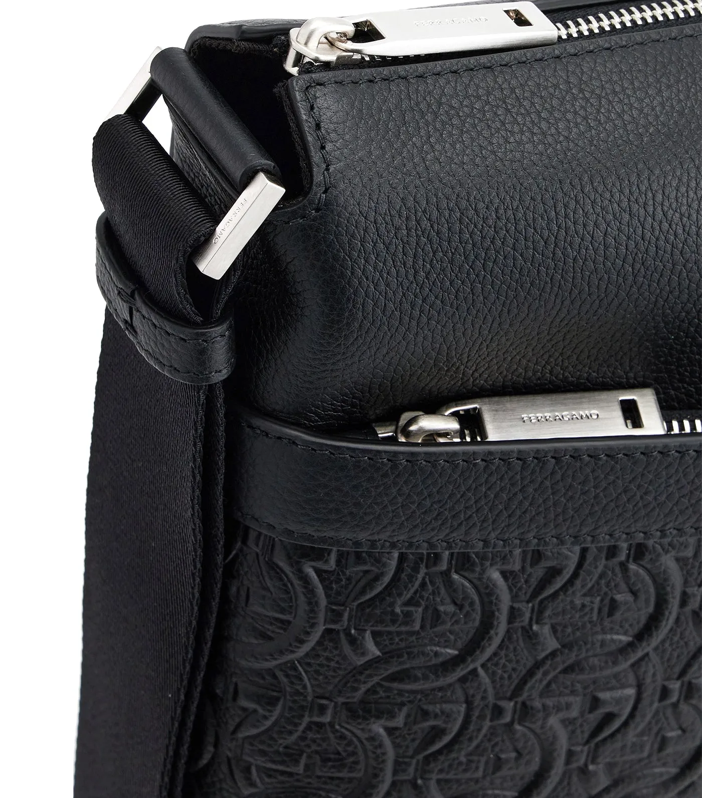 Gancini Crossbody Bag Black