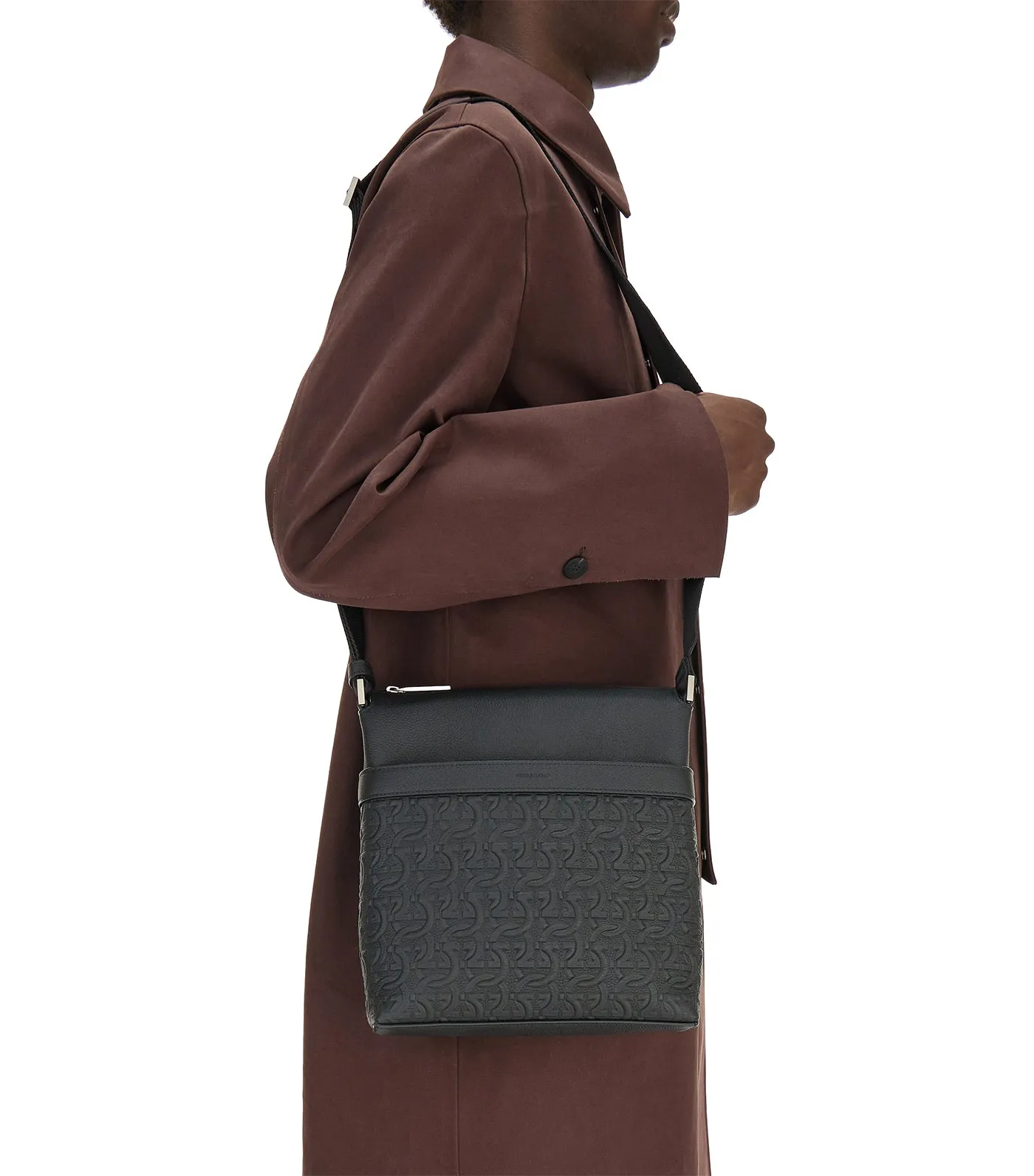 Gancini Crossbody Bag Black
