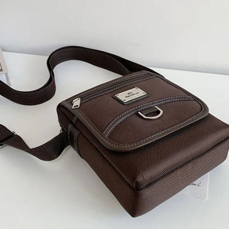 H3324 Commercial Male Single Shoulder Crossbody Bag Oxford Fabric Small Backpack, Color: Black Large