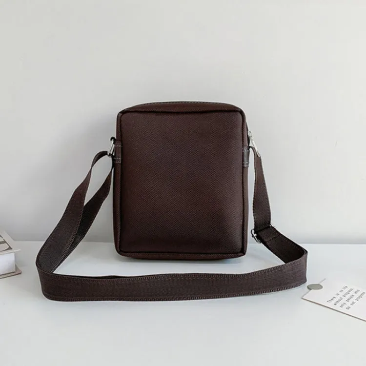 H3324 Commercial Male Single Shoulder Crossbody Bag Oxford Fabric Small Backpack, Color: Black Large