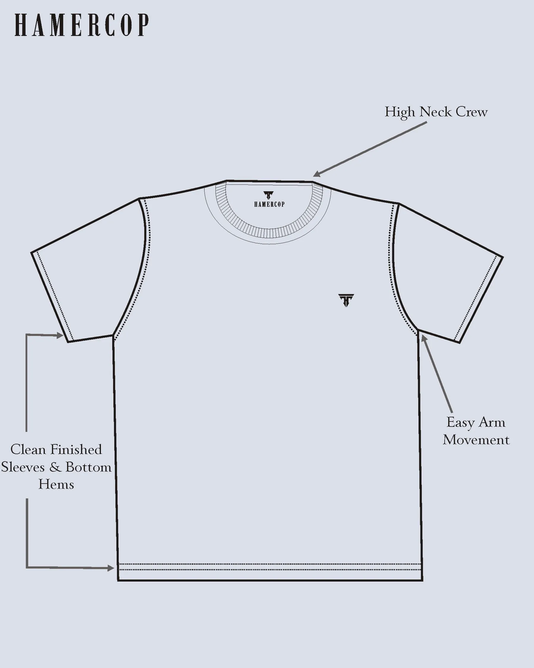 Krypton SkyBlue Knitted Cotton T-Shirt