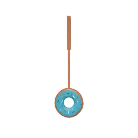 LC-302-TL DO NUT TEAL LEATHER CHARM