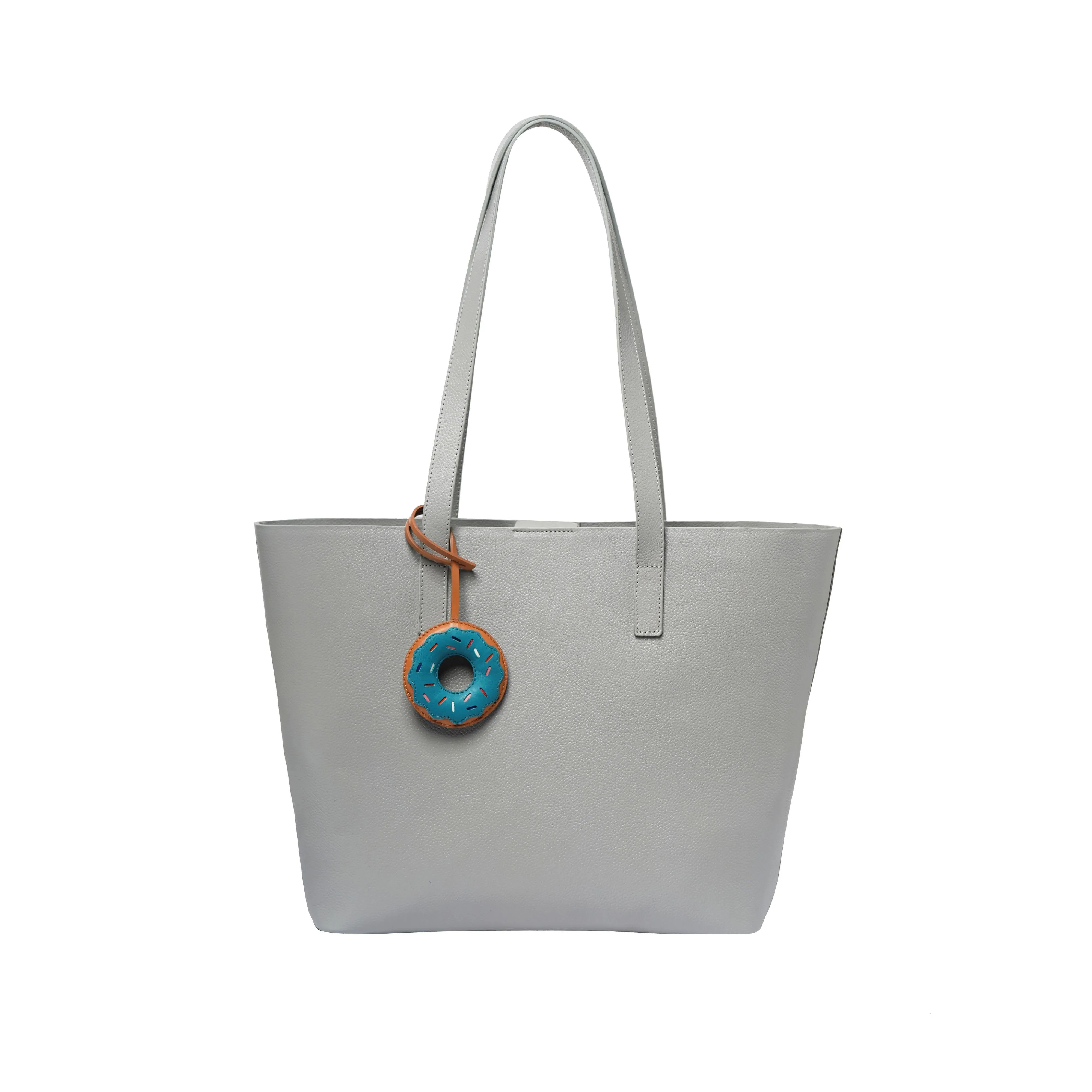LC-302-TL DO NUT TEAL LEATHER CHARM