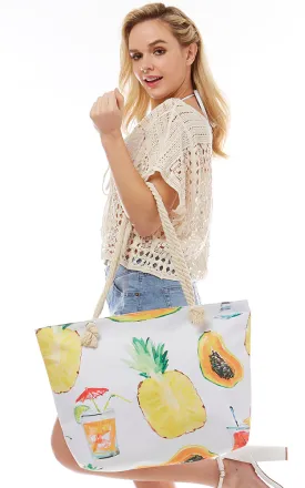 LOA259 Summer Fruit Pattern Beach Bag