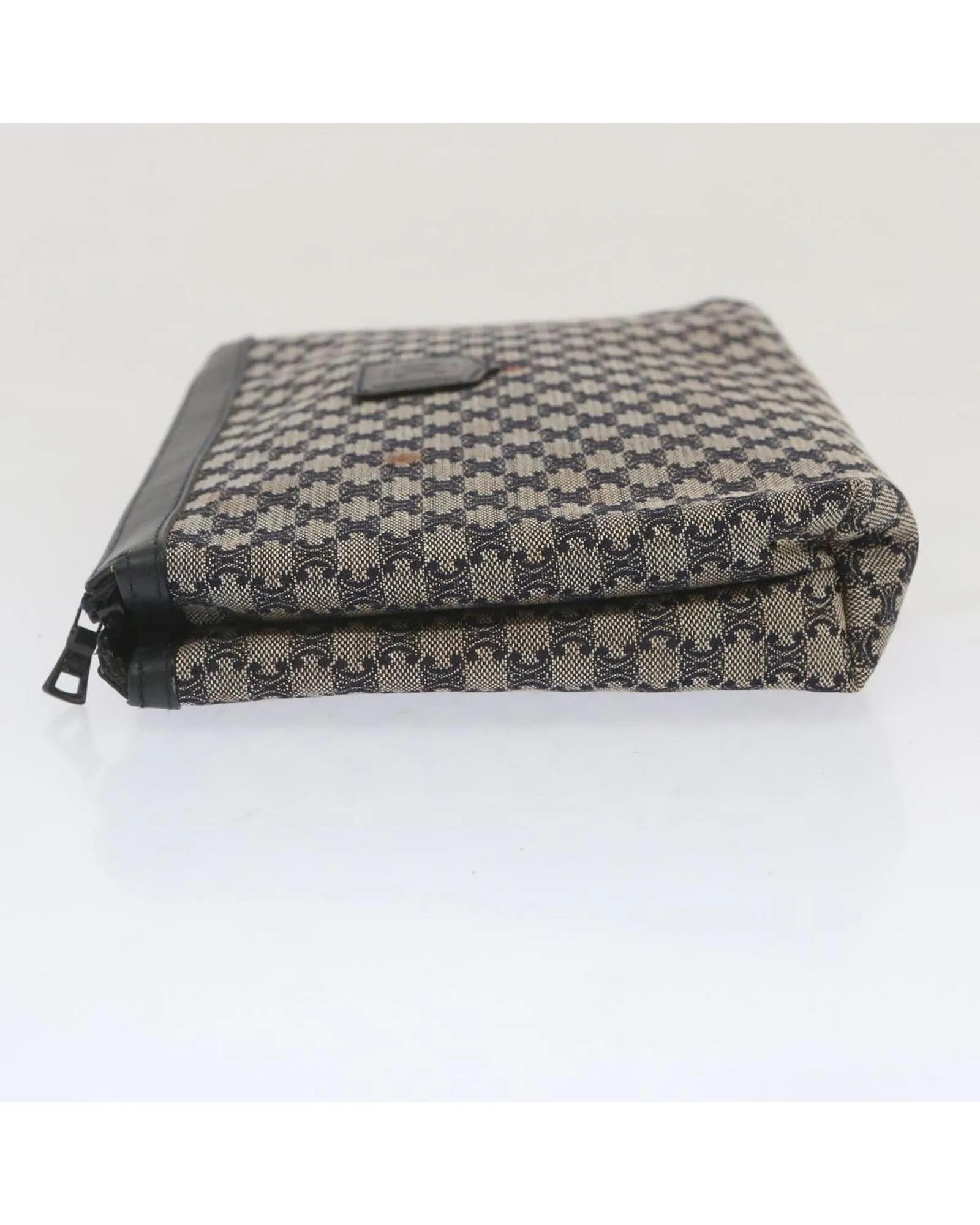Navy Macadam Canvas Clutch Bag