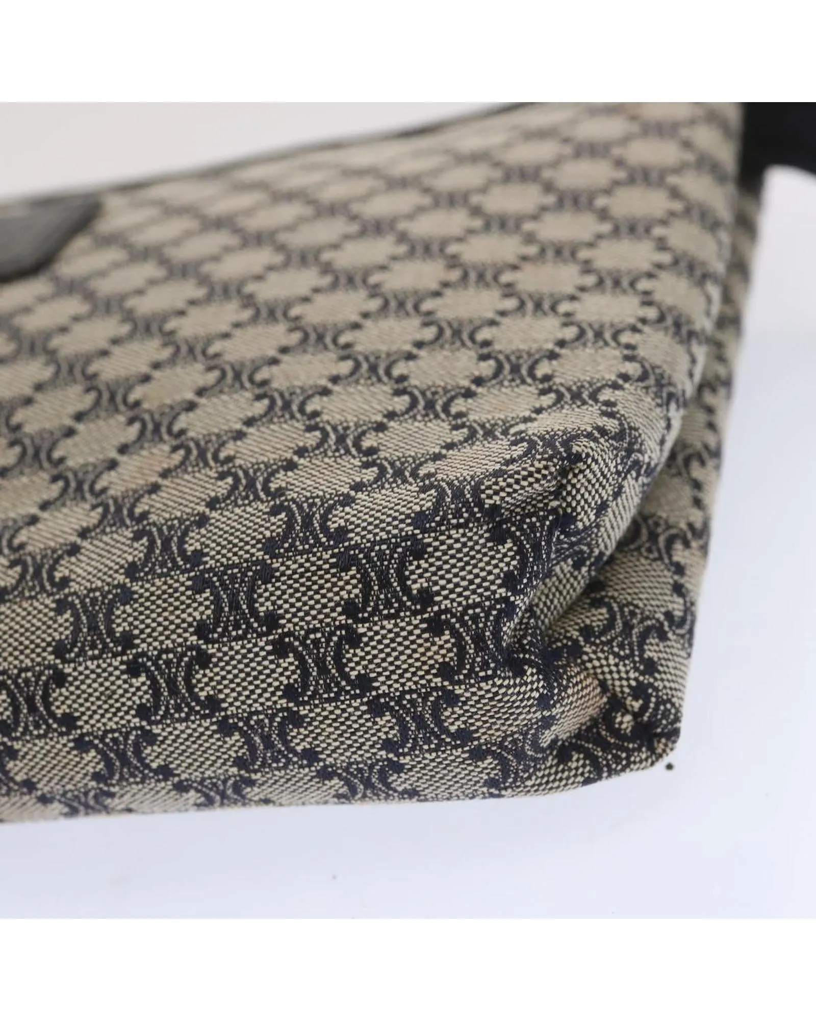 Navy Macadam Canvas Clutch Bag