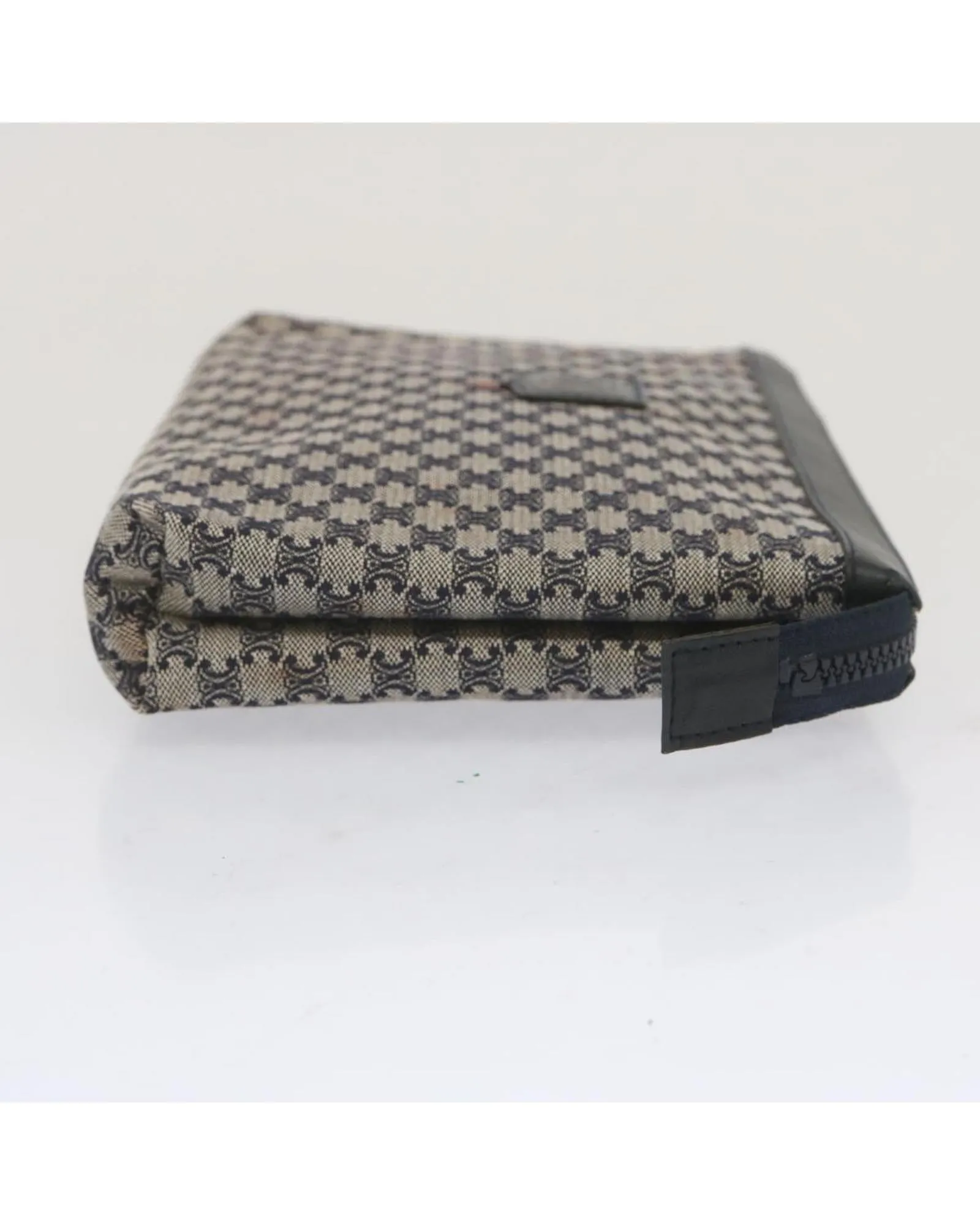 Navy Macadam Canvas Clutch Bag