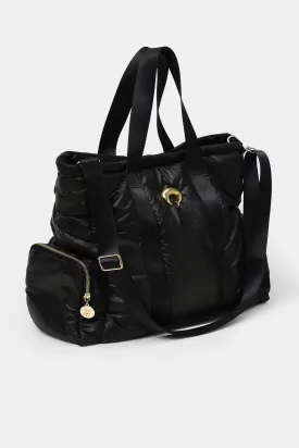 Noir Puffer Tote Bag