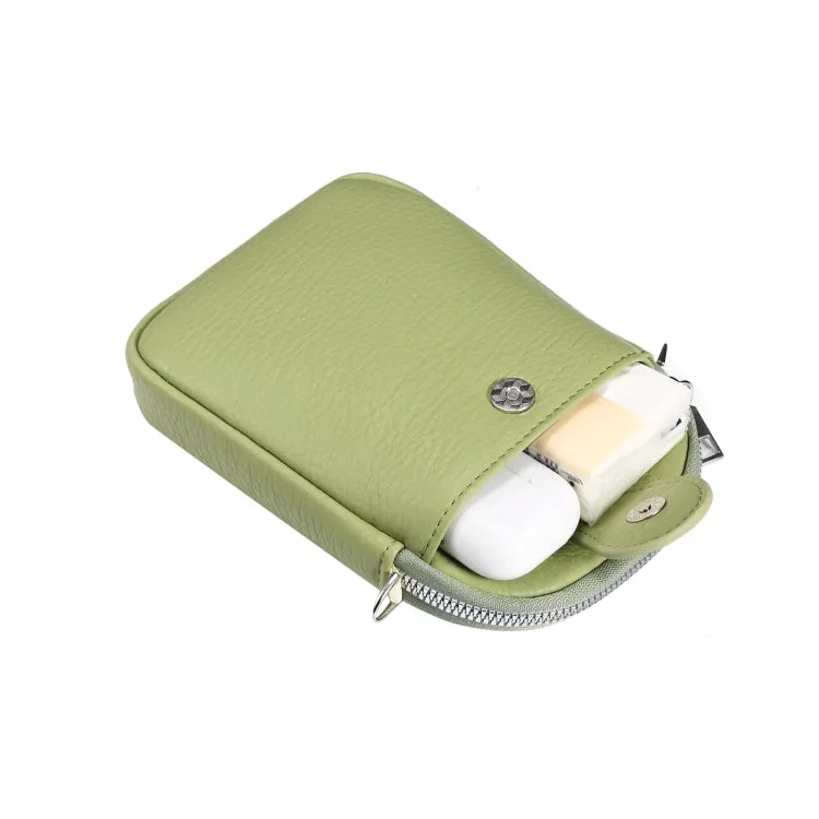 Universal Litchi Texture Phone Crossbody Bag Leather Case for 5.5-7.2 inch Phones(Green)