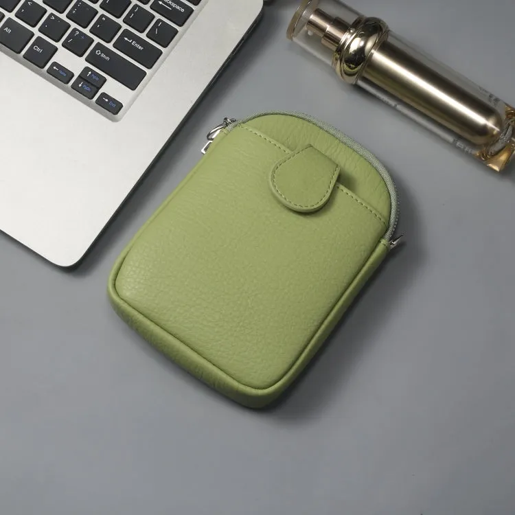 Universal Litchi Texture Phone Crossbody Bag Leather Case for 5.5-7.2 inch Phones(Green)