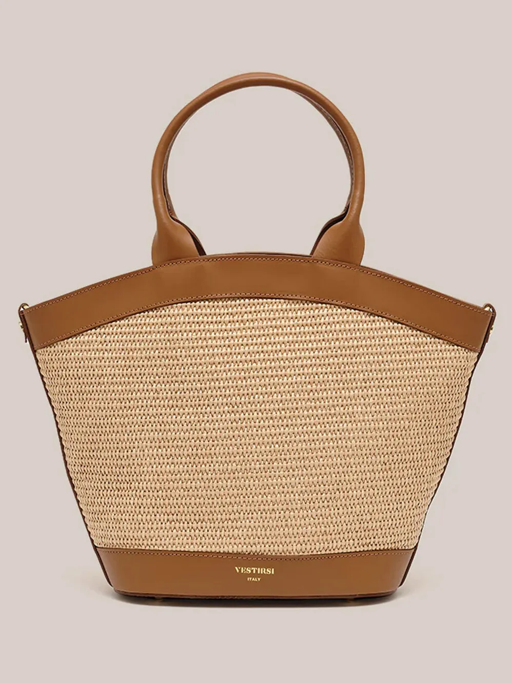 VESTIRSI LEE RAFFIA BASKET BAG