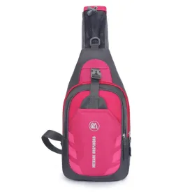 WEIKANI Single Shoulder Diagonal Mini Chest Bag Outdoor Sports Bag(Rose Red)