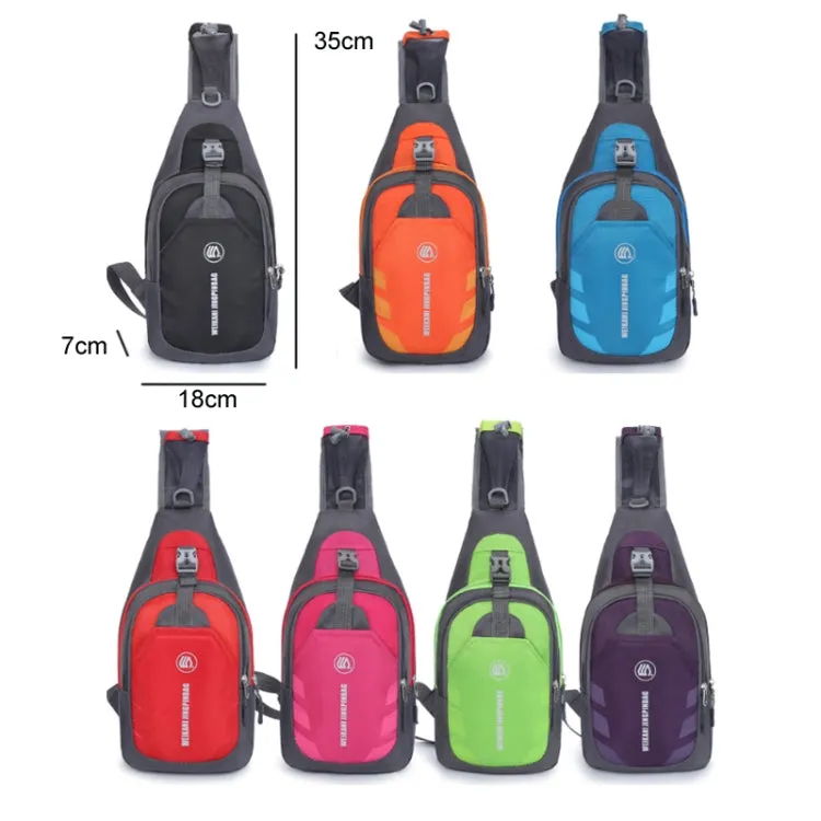 WEIKANI Single Shoulder Diagonal Mini Chest Bag Outdoor Sports Bag(Rose Red)